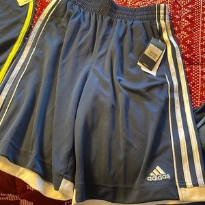 Navy/white adidas shirts